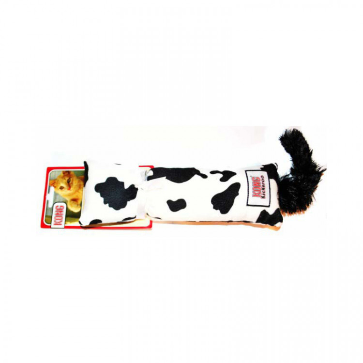 Kong игрушка для кошек "Кикеру" буренка цвета в ассортименте с кошачьей мятой