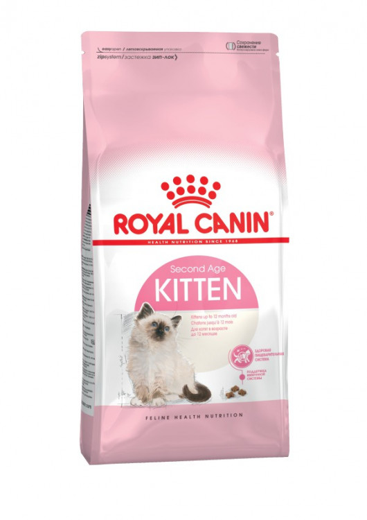 Royal Canin Kitten Корм сухой сбалансированный для котят в период второй фазы роста до 12 месяцев - 400 г