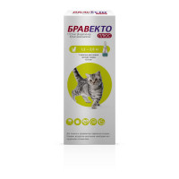 Intervet Бравекто Плюс капли от блох и клещей для кошек массой от 1,2 до 2,8 кг 
