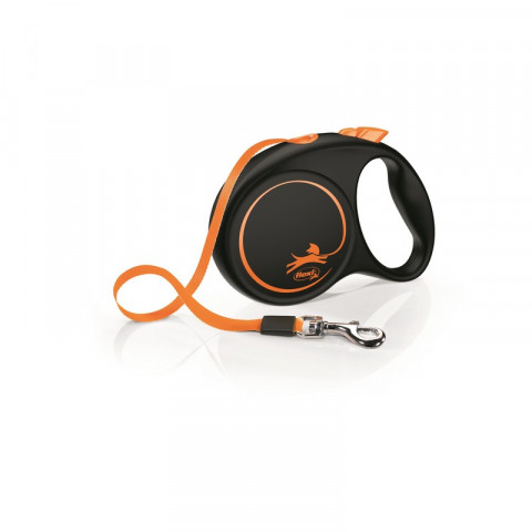 Поводок-рулетка Flexi LE Promotion M длиной 5 м для собак до 25 кг лента оранжевая 1 ш