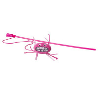 Rogz Catnip Flossy Magic Stick Pink игрушка-дразнилка для кошек в виде удочки с плюшевым мячом, розовая