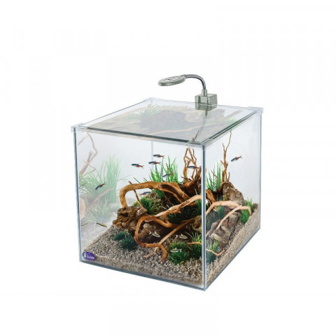 Gloxy Optic Set аквариум, светильник, грунт + фильтр в подарок 30х30х30 см 27 л