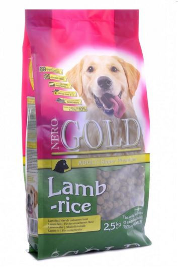 Корм для взрослых собак Nero gold adult lamb and rice 23/10 с ягненком и рисом - 18 кг
