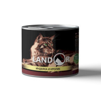 Landor влажный корм для кошек с индейкой и кроликом в консервах - 200 г
