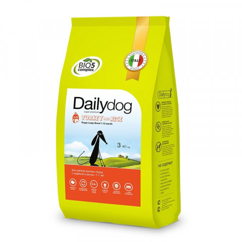 Сухой корм Dailydog Senior Medium Large Breed для пожилых собак средних и крупных пород с индейкой и рисом 3 кг