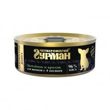 Четвероногий Гурман Golden line Baby цыпленок и кролик в желе 100 г