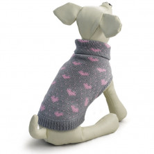 Triol свитер для собак "Сердечки", серый L, 35 см
