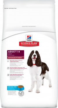 Hill's Science Plan Advanced Fitness корм для собак мелких и средних пород от 1 до 7 лет с тунцом и рисом 12 кг