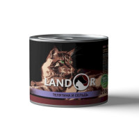 Landor влажный корм для кошек с телятиной и сельдью в консервах - 200 г