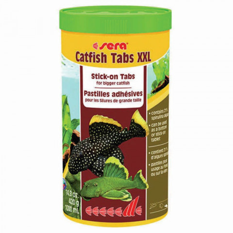 Sera Wels Tabs XXL Корм для сомов "прилипал" - 420 г