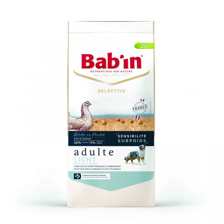Сухой корм Babin Selective Adulte Light Sensitive для взрослых собак с избыточным весом с курицей - 3 кг