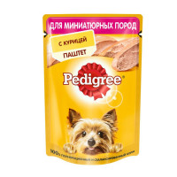 Pedigree влажный корм для взрослых собак миниатюрных пород паштет с курицей в паучах - 80 г