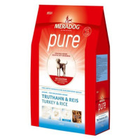 Полнорационный корм Meradog Pure Junior для растущих собак всех пород, беременных и кормящих сук с индейкой и рисом - 12,5 кг