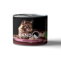 Landor влажный корм для стерилизованных кошек с индейкой и клюквой в консервах - 200 г
