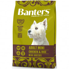 Сухой корм Banters Adult Mini для взрослых собак домашнего содержания с курицей и рисом - 3 кг