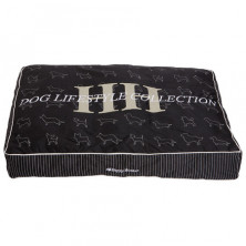 Dog Lifestyle подушка с принтом для собак черная S 95*65*15 см