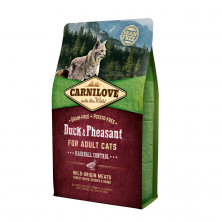 Carnilove Duck & Pheasant Hairball Control for Adult Cats для взрослых кошек с мясом утки и фазана - 6 кг