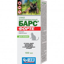 Барс Форте спрей инсектоакарицидный для кошек - 100 мл 1 ш