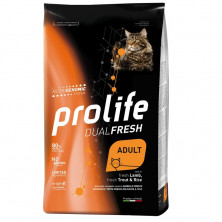 Prolife Dual Fresh Adult сухой корм для кошек с ягненком, форелью и рисом - 1.5 кг