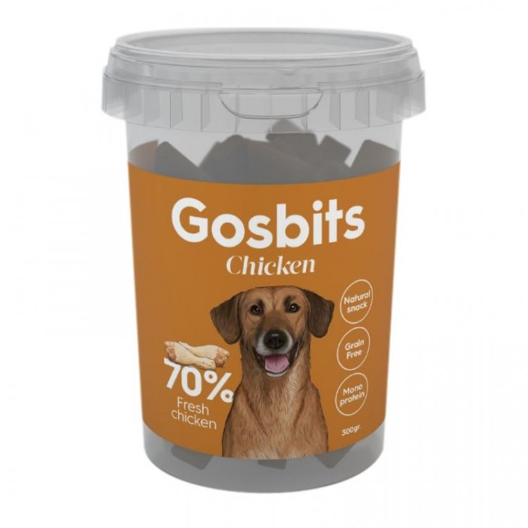 Лакомство Gosbits для взрослых собак с курицей - 300 г