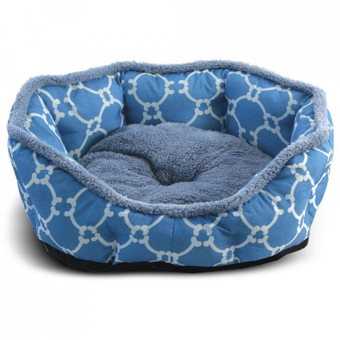 Triol M лежанка овальная \"лазурный берег\", голубая, 570х520х180 мм