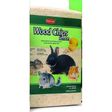 Наполнитель Padovan Wood Chips lemon для грызунов древесные стружки с запахом лимона - 14 л