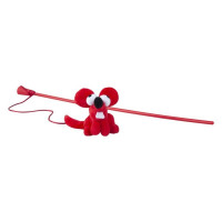 Rogz Catnip Fish Magic Stick Red игрушка-дразнилка для кошек в виде удочки с кошачьей мятой, красная