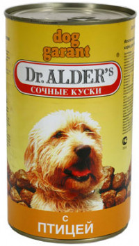 Консервы Dr. Alder's Dog Garant для взрослых собак с курицей и индейкой 1230 г