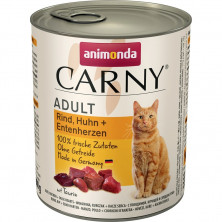 Влажный корм Animonda Carny для взрослых кошек с говядиной, курицей и уткой - 800 г