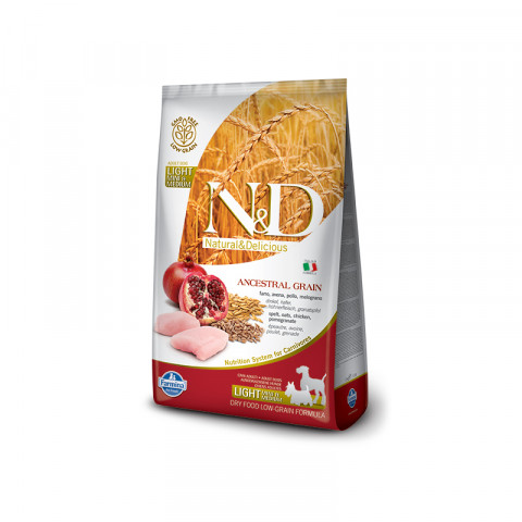 Farmina N&D Low Grain Dog Chicken&Pomegranate Light Mini&Medium 2.5 кг