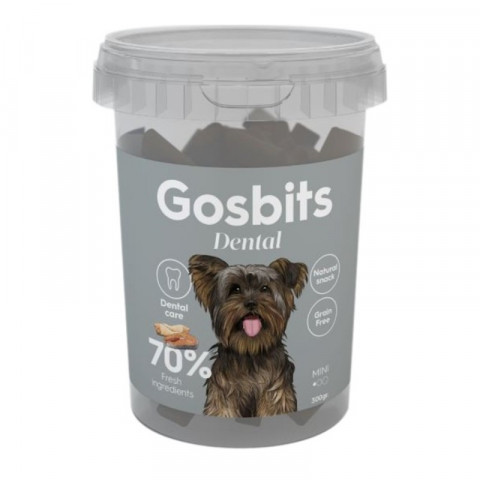 Лакомство Gosbits Dental для взрослых собак мелких пород для профилактики зубного камня - 300 г