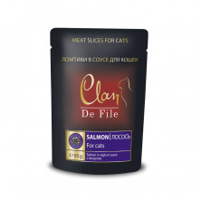 Clan De File влажный корм для кошек с лососем в йогуртовом соусе - 85 г