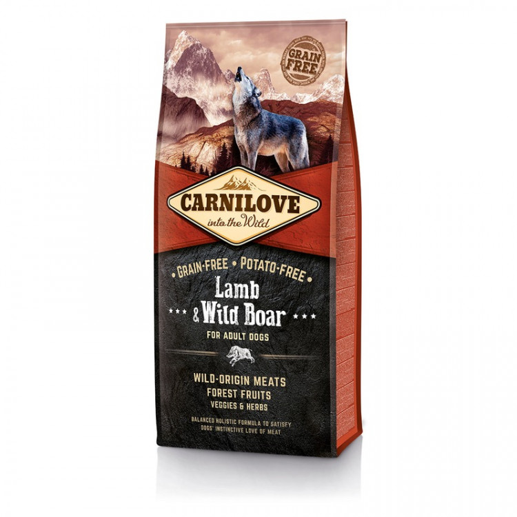 Carnilove Lamb & Wild Boar for Adult Dogs для взрослых собак всех пород с ягненком и диким кабаном беззерновой - 12 кг
