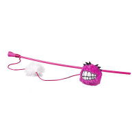 Rogz Catnip Fluffy Magic Stick Pink игрушка-дразнилка для кошек в виде удочки с плюшевым мячом, розовая