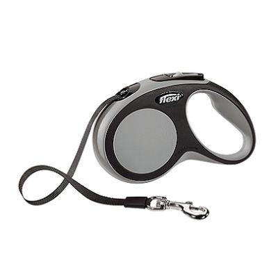 Рулетка Flexi New Comfort S (до 15 кг) лента 5 м черный/серый