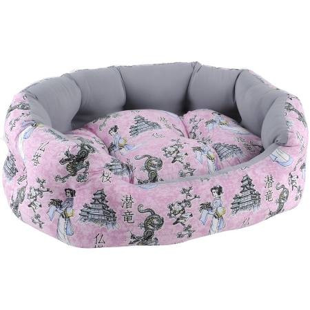 Fauna International Tokyo Pink мягкий лежак для кошек и собак 62x46x18 см