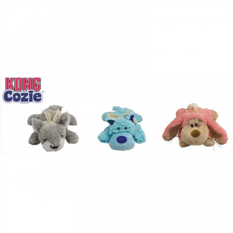 Kong игрушка для собак "Кози Пастель" (волк, коала, кролик) плюш, средние
