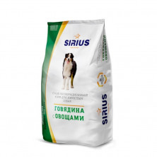 Sirius Сухой корм для взрослых собак, говядина с овощами 3 кг