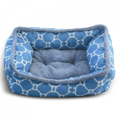 Triol M лежанка прямоугольная \"лазурный берег\", голубая, 610х480х180 мм