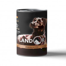 Landor влажный корм для собак всех пород с индейкой и уткой в консервах - 400 г