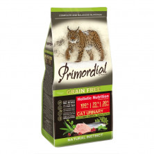 Сухой беззерновой корм Primordial для взрослых кошек при МКБ с индейкой и сельдью 2 кг