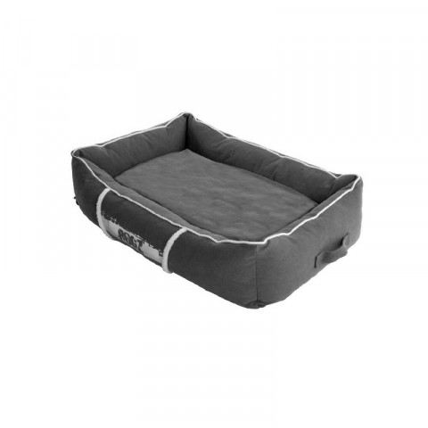 Rogz лежанка с бортами для собак, 760х510х240 мм, LPM05G, черный/серый