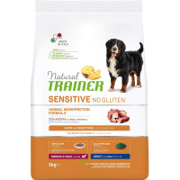 Trainer Natural Sensitive No Gluten Adult M/M сухой корм без глютена для взрослых собак средних и крупных пород с уткой 3 кг