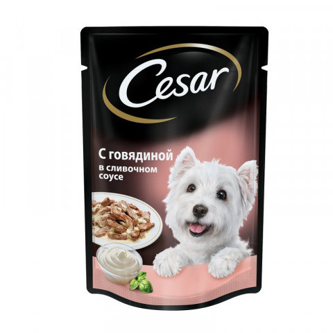 Cesar паучи с говядиной в сливочном соусе - 100 г