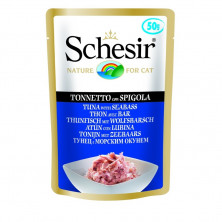 Schesir консервы для кошек, тунец с морским окунем - 50 г