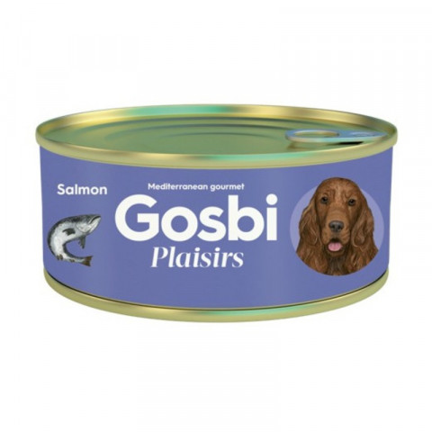 Влажный корм Gosbi Plaisirs для взрослых собак с лососем - 185 г