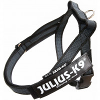 Julius-K9 шлейка для собак Color & Gray Mini, 49-65 см / 7-15 кг, черная
