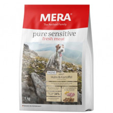 Mera Pure Sensitive Mini Adult Huhn & Kartoffel High Protein сухой корм для взрослых собак мелких пород с курицей и картофелем - 1 кг