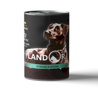 Landor влажный корм для пожилых собак с ягненком и кроликом в консервах - 400 г