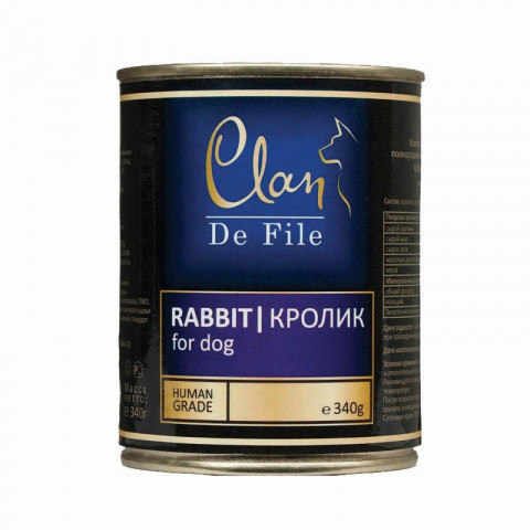 Консервы Clan De File для собак с кроликом - 340 г